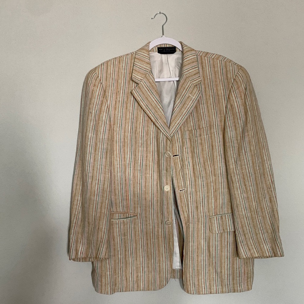 Multi-Colored Striped Blazer